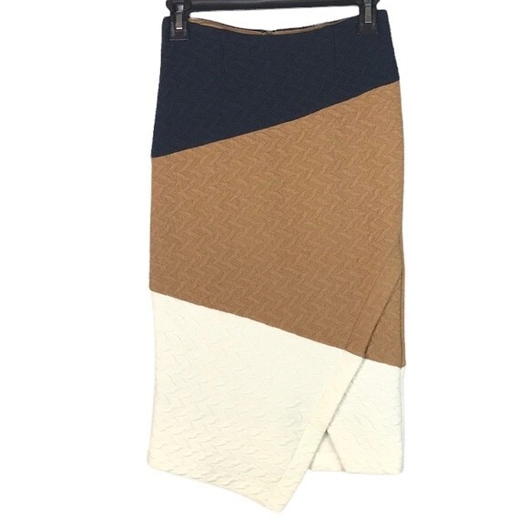 HD in Paris colorblocked knit pencil skirt size 0 - Picture 2 of 6